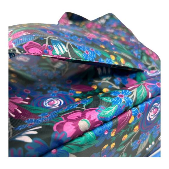 Lug Skyliner Tote Whimsy Black Floral Travel Trolley Sleeve Business Carry All - Picture 11 of 14